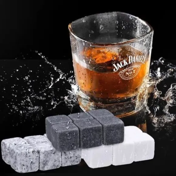 GL11263-Återanvändbara whiskystenar. 6 stycken. set med iskuber. vinkylning. till bröllopsfest. kyl-