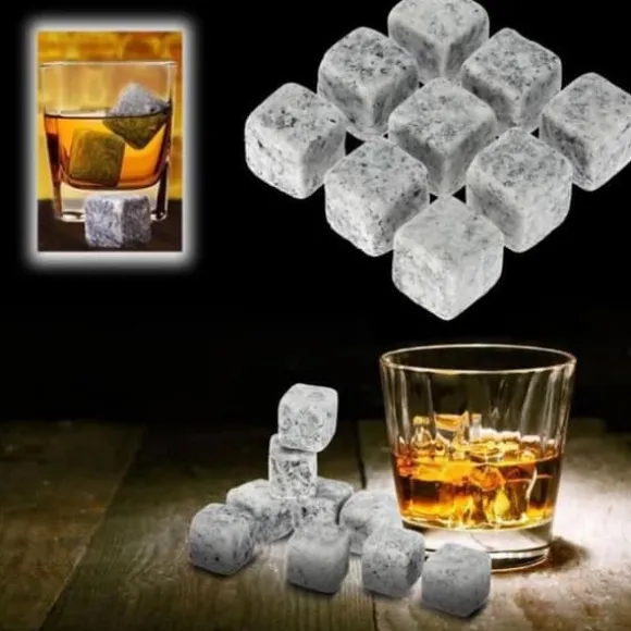 GL11263-Återanvändbara whiskystenar. 6 stycken. set med iskuber. vinkylning. till bröllopsfest. kyl-