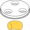 GNOCCHI pastatillverkningsspets, tjocka hela rör, 1 hål dia. 13 mm MPF2.5/4 - Hendi 229415