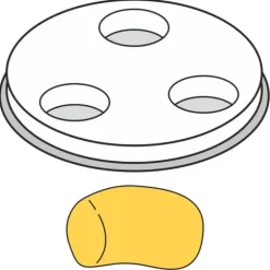 GNOCCHI pastatillverkningsspets, tjocka hela rör, 1 hål dia. 13 mm MPF2.5/4 - Hendi 229415