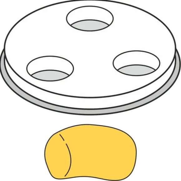 GNOCCHI pastatillverkningsspets, tjocka hela rör, 1 hål dia. 13 mm MPF2.5/4 - Hendi 229415
