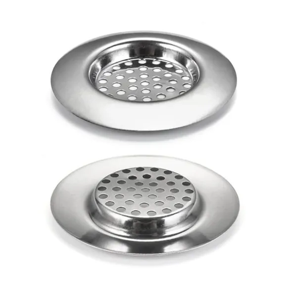 Golvbrunnsfilter i rostfritt stål, hårfångare för diskho (4-pack) Model 2
