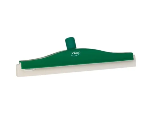 Golvskrapa, Vikan, 40x11x7,5 cm, grön, cellgummi/PP, 40 cm, med svängled och dubbelt blad