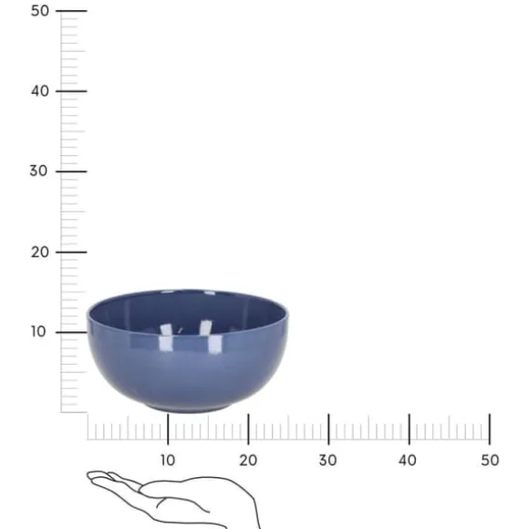 Gomera skål 25cm blå rund