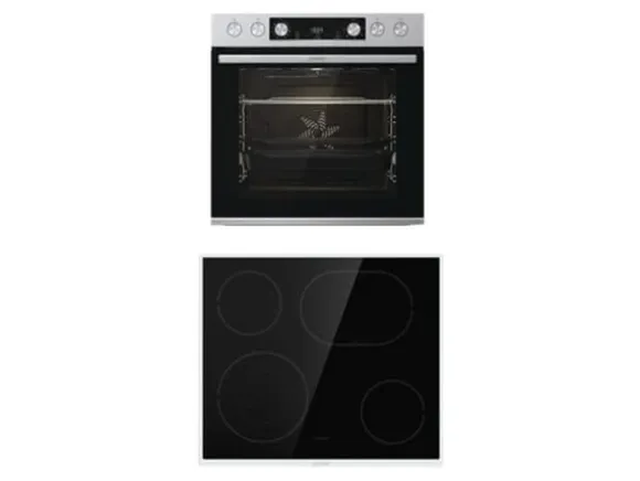 Gorenje EASY SET 2 - BCS6737E06X+ECD634X - ugn med spisplatta - med ångfunktion - inbyggd - med självrengöring