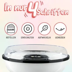 GOURMETmaxx Sockervaddmaskin 500W mint/vit