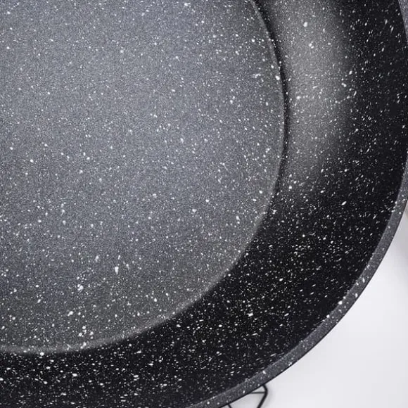Granit stekpanna set 20 / 24 / 28 cm + Grillpanna 28x28 cm BLACK&WOOD 4 st.