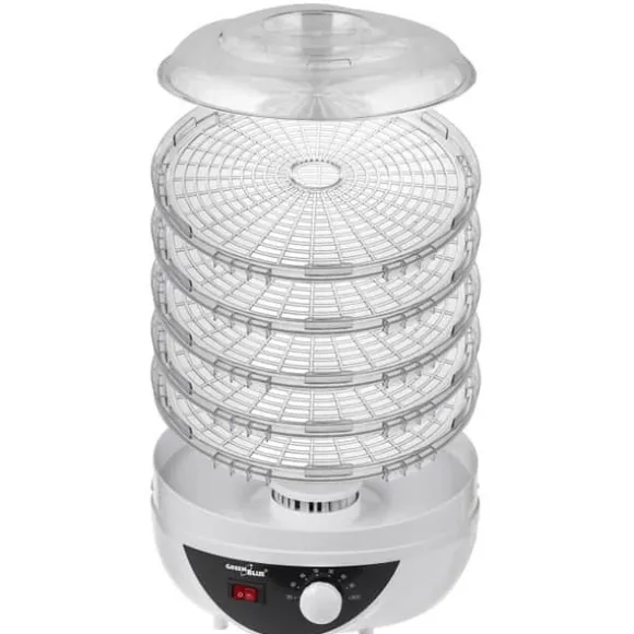 GreenBlue dehydrator för svamp, grönsaker och frukt, 250W, 5 brickor, extra tyst