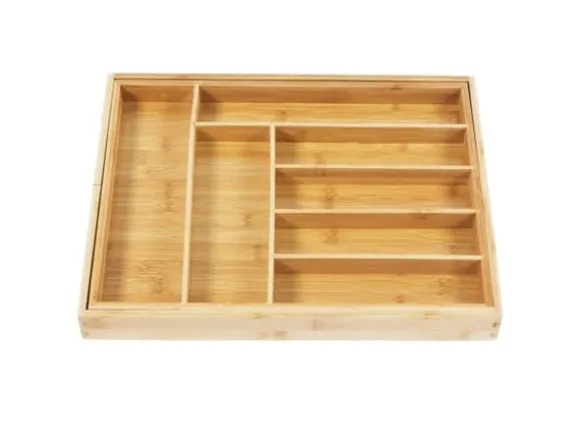 GreenBlue utdragbar bestickhållare i bambu, 325-500x430x45mm, GB379