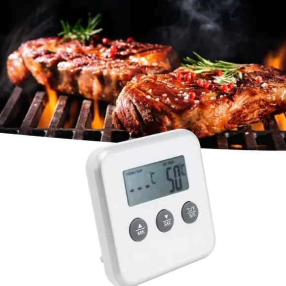 Grillad mat Elektronisk LED-termometer Kött BBQ Digital termometer
