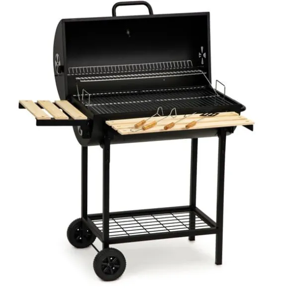 Grill med lock och värmeställ - inklusive termostat - 104x68x94 cm