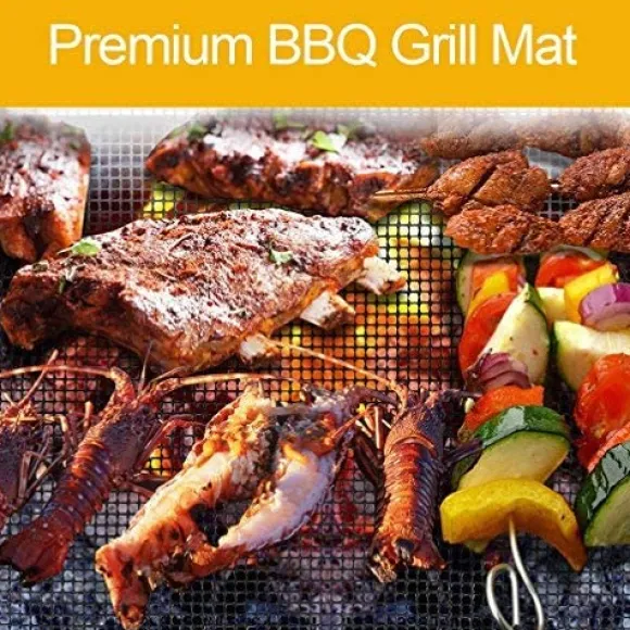 Grillnät/grillmatta Non-stick Svart 3-pack