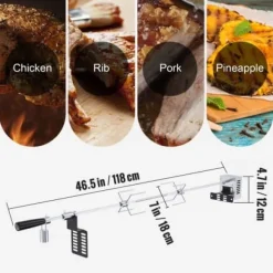 Grill Rotisserie Kit, 81,3x99,1 cm, Rostfritt stål, Elektrisk motor