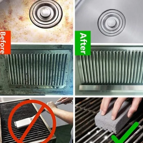 Grill Skursten BBQ Tegelrengöring Rengöringsblock Pimpsten