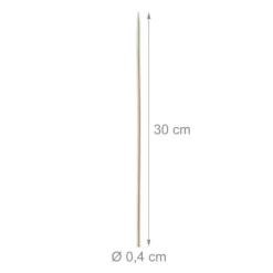 Grillspett, Bambu, 30x0,4 cm, Natur