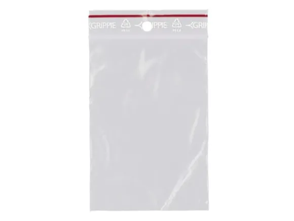 Grippie Zip Lock-påsar 70x100mm T-08 50my - utan skrivfält - (kartong med 1000 st.)