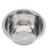 Grönsakstvättkorg Rostsäker multifunktions durkslag i rostfritt stål för kök Hushåll Silver18cm