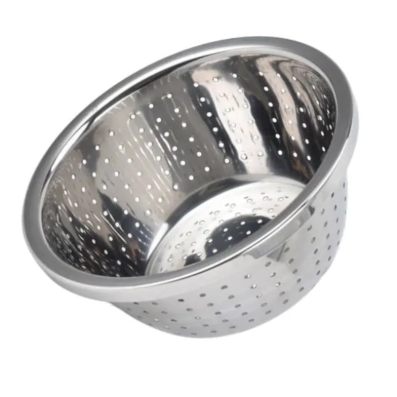 Grönsakstvättkorg Rostsäker multifunktions durkslag i rostfritt stål för kök Hushåll Silver18cm