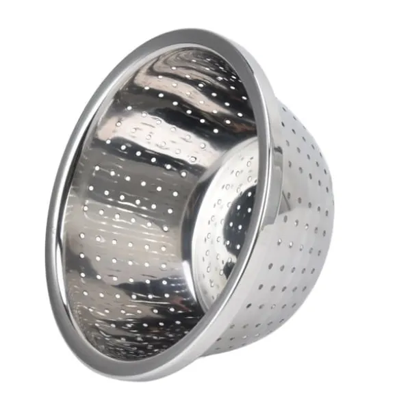 Grönsakstvättkorg Rostsäker multifunktions durkslag i rostfritt stål för kök Hushåll Silver18cm