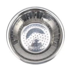 Grönsakstvättkorg Rostsäker multifunktions durkslag i rostfritt stål för kök Hushåll Silver18cm