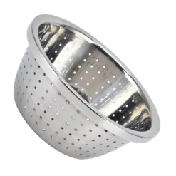 Grönsakstvättkorg Rostsäker multifunktions durkslag i rostfritt stål för kök Hushåll Silver18cm