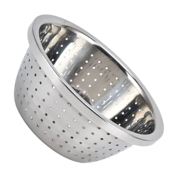 Grönsakstvättkorg Rostsäker multifunktions durkslag i rostfritt stål för kök Hushåll Silver18cm