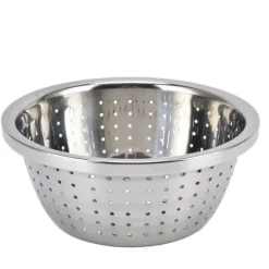 Grönsakstvättkorg Rostsäker multifunktions durkslag i rostfritt stål för kök Hushåll Silver18cm
