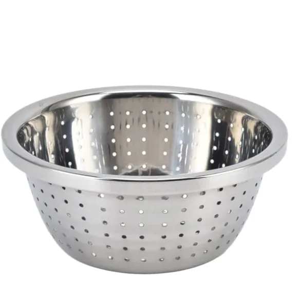 Grönsakstvättkorg Rostsäker multifunktions durkslag i rostfritt stål för kök Hushåll Silver18cm