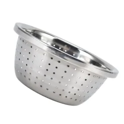 Grönsakstvättkorg Rostsäker multifunktions durkslag i rostfritt stål för kök Hushåll Silver18cm