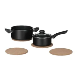 Grytunderlägg set, 1x19,3 cm, Brun