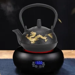 Guld Dragon Iron Tekanna - 0,3L kapacitet, japansk stil, skrivbordsdekoration