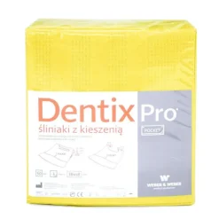 Haklapp med ficka 39 cm x 48 cm gul foliefodrad 54 g DentixPro 50 st
