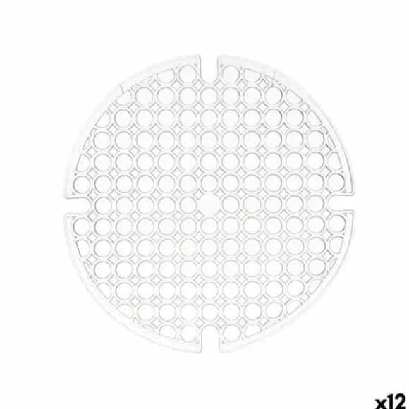 Halkfri matta Kinvara Transparent Plast 29 x 0,1 x 29 cm Diskho (12 antal)