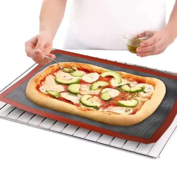 Halkfri mikroperforerad ugnsmatta Silikon Kex Bakmatta Macarons Pizzakaka Bakplåtsmatta Ugn Mikrovågsugn Bakform Verktyg