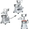 Hamburgerpress i aluminium med 500 pappersark | Diameter: 13 cm | Perfekt för professionell användning