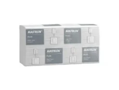 Handduksark Katrin Plus C-Fold 2-lagers L24xW33xD9cm Nyfiber Vit,16 pk x 100 st/crt