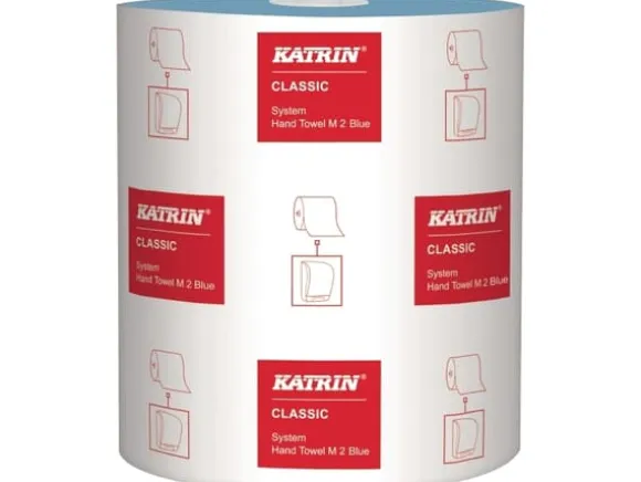 Handduksrulle Katrin Classic System M2 2-lagig 130 m Blå,6 rl/krt