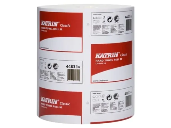 Handduksrulle Katrin Classic Midi 1-lagig 205 mm x320 m utan hylsa Ofört,6 rl/krt