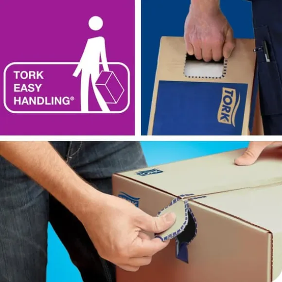 Handduk TORK Adv H1 blå 6/fp