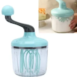 Handmixer PP Handhållen äggvisp med avtagbart handtag gräddvisp Bekväm och halkfri ljusgrön för kök