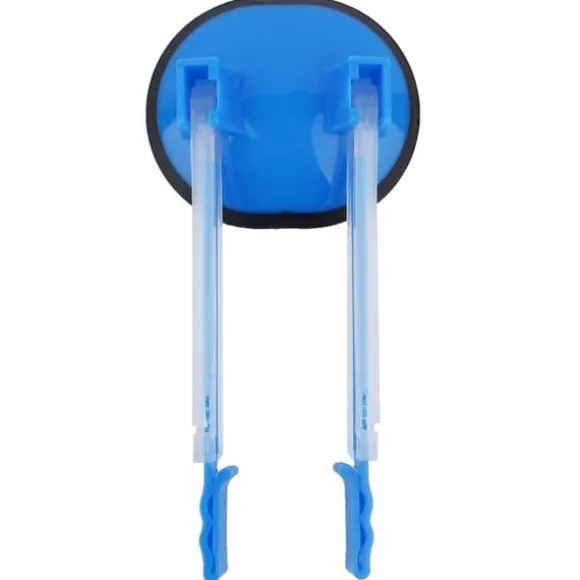 Hands-Free Baggy Rack Clip - Adjustable Kitchen Food Storage Bag Opener (Blue)