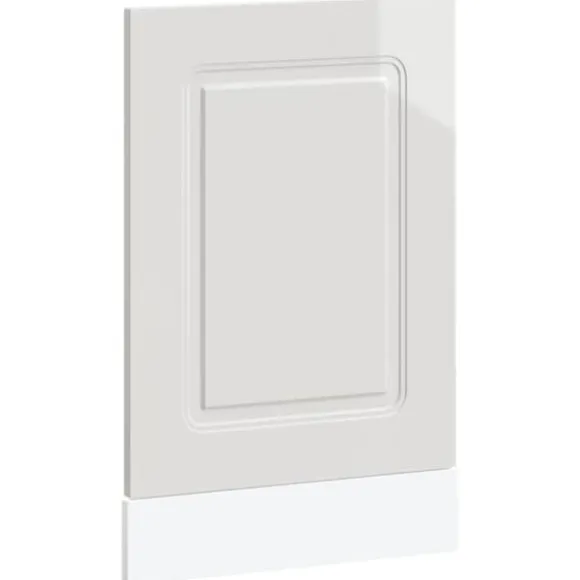Högglans vit diskmaskinspanel i konstruerat trä | Storlek: 45x1,5x67 cm