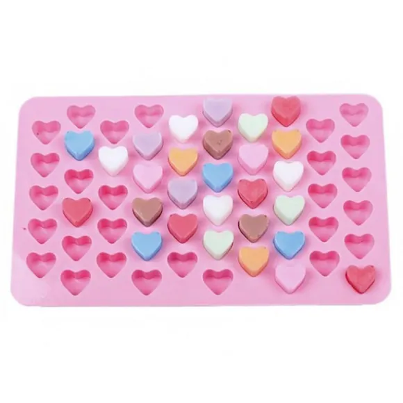 Hjärtformad Silikonform för Is, Choklad & Gelé - 3-pack