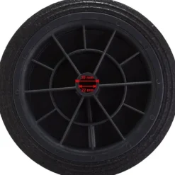 Hjulhjul för gummiavfallscontainers hinkdiameter. 250 mm