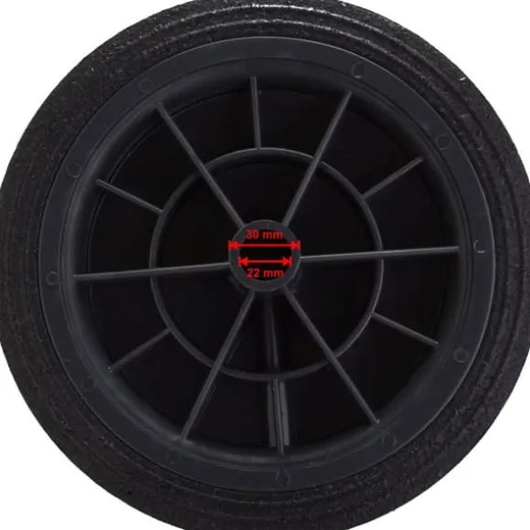 Hjulhjul för gummiavfallscontainers hinkdiameter. 250 mm