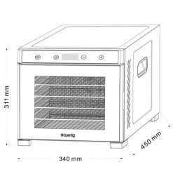 HKoeNIG torkmaskin - DSY900 - Temperatur från 35°C till 70°C - Inbyggd timer - 650W
