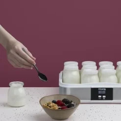HKoeNIG Yoghurtmaskin - ELY120 - Kapacitet 12 160 ml kannor - Programmerbar upp till 15 timmar - 15 W