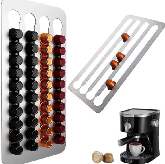 Hållare i Rostfritt Stål för Nespresso-Kapslar