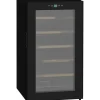 HOMCOM Vinkylskåp, 65 L Dryckeskyl för 24 Flaskor, Flaskkyl, Vinklimaskåp med Invändig Belysning, 5-20°C, Touch, Svart