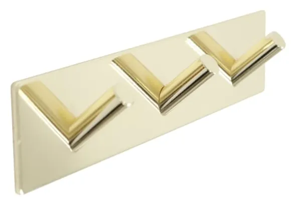 Home>it® självhäftande klädkrok med 3 krokar 20 x 4 cm polerad mässing
